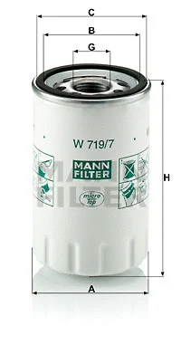 Alyvos filtras MANN-FILTER W 719/7