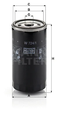 Alyvos filtras MANN-FILTER W 724/1