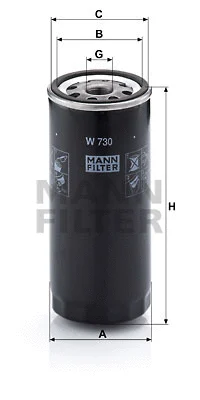 Alyvos filtras MANN-FILTER W 730