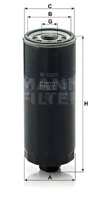 Alyvos filtras MANN-FILTER W 735/1