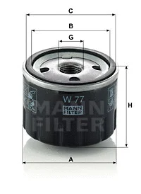 Alyvos filtras MANN-FILTER W 77
