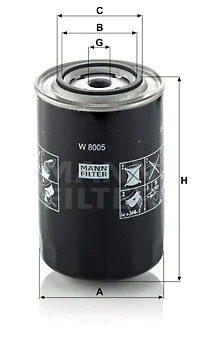Alyvos filtras MANN-FILTER W 8005