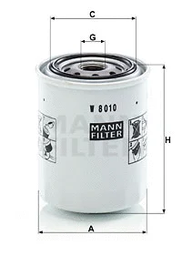 Alyvos filtras MANN-FILTER W 8010