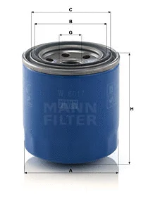 Alyvos filtras MANN-FILTER W 8017