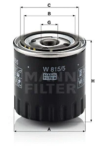 Alyvos filtras MANN-FILTER W 815/5
