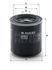 Alyvos filtras MANN-FILTER W 815/81