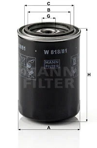 Alyvos filtras MANN-FILTER W 818/81