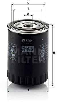 Alyvos filtras MANN-FILTER W 830/1