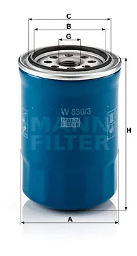 Alyvos filtras MANN-FILTER W 830/3