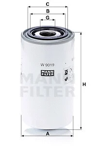 Alyvos filtras MANN-FILTER W 9019