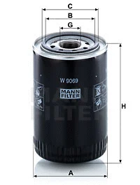 Alyvos filtras MANN-FILTER W 9069