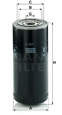 Alyvos filtras MANN-FILTER W 9071