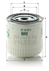 Alyvos filtras MANN-FILTER W 916/1