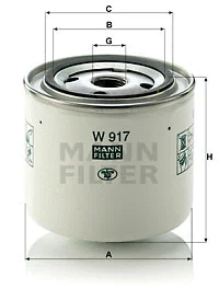 Alyvos filtras MANN-FILTER W 917