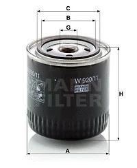 Alyvos filtras MANN-FILTER W 920/11