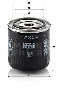 Alyvos filtras MANN-FILTER W 920/14