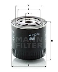 Alyvos filtras MANN-FILTER W 920/23