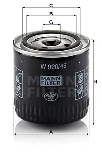 Alyvos filtras MANN-FILTER W 920/45