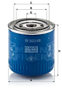 Alyvos filtras MANN-FILTER W 920/48