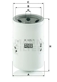 Hidraulinės sistemos filtras MANN-FILTER W 925/1