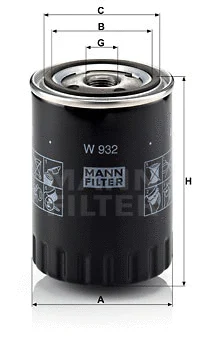 Alyvos filtras MANN-FILTER W 932