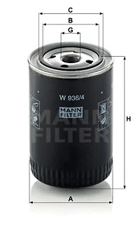 Alyvos filtras MANN-FILTER W 936/4