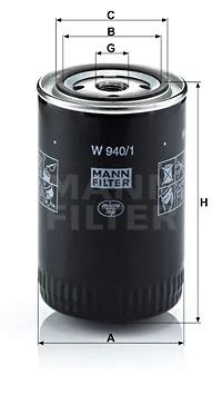 Alyvos filtras MANN-FILTER W 940/1
