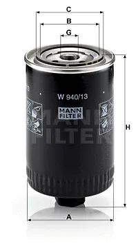 Alyvos filtras MANN-FILTER W 940/13