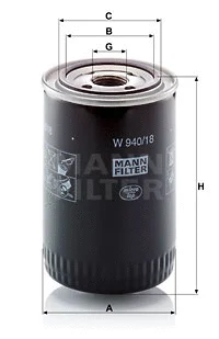 Alyvos filtras MANN-FILTER W 940/18