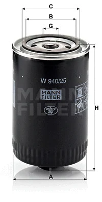 Alyvos filtras MANN-FILTER W 940/25