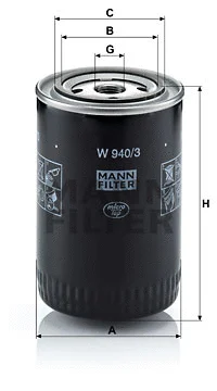 Alyvos filtras MANN-FILTER W 940/3