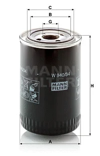 Alyvos filtras MANN-FILTER W 940/34