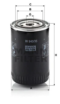 Alyvos filtras MANN-FILTER W 940/35