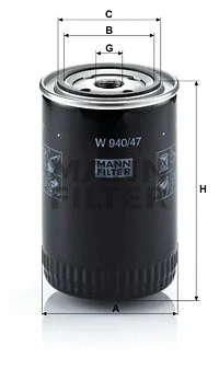 Alyvos filtras MANN-FILTER W 940/47
