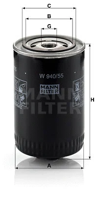 Alyvos filtras MANN-FILTER W 940/55