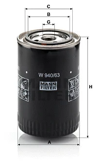Alyvos filtras MANN-FILTER W 940/63