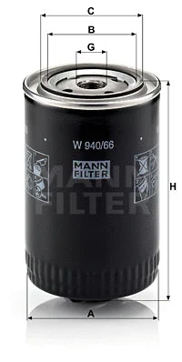 Alyvos filtras MANN-FILTER W 940/66