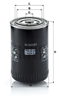 Alyvos filtras MANN-FILTER W 940/81