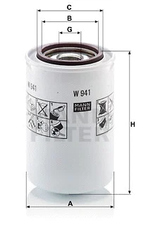 Automatinės transmisijos hidraulinis filtras MANN-FILTER W 941