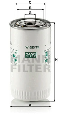 Alyvos filtras MANN-FILTER W 950/13