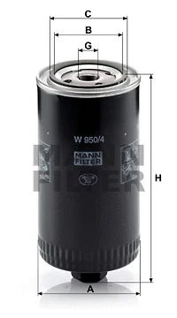 Alyvos filtras MANN-FILTER W 950/4