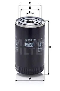 Alyvos filtras MANN-FILTER W 950/41