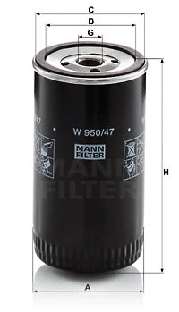 Alyvos filtras MANN-FILTER W 950/47