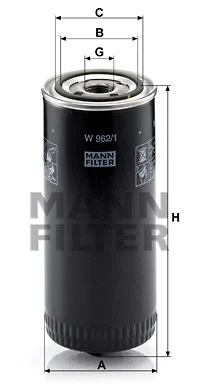 Hidraulinės sistemos filtras MANN-FILTER W 962/1