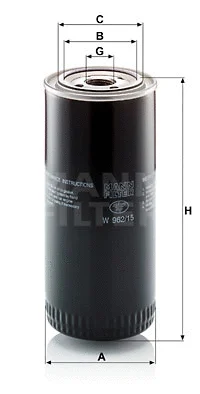 Automatinės transmisijos hidraulinis filtras MANN-FILTER W 962/15