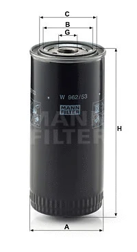 Alyvos filtras MANN-FILTER W 962/53