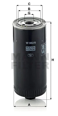Alyvos filtras MANN-FILTER W 962/6