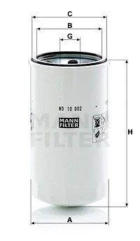 Hidraulinės sistemos filtras MANN-FILTER WD 10 002