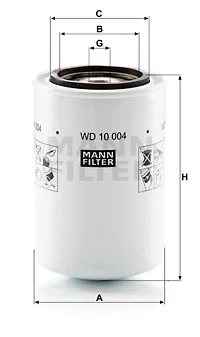Hidraulinės sistemos filtras MANN-FILTER WD 10 004