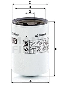 Hidraulinės sistemos filtras MANN-FILTER WD 10 006